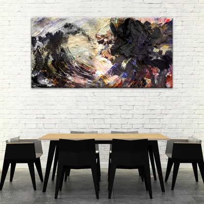 Waves Abstract Painting Canvas Wall Art by Tailored Canvases; colorful swirls on canvas on Tampa Home & Garden Store