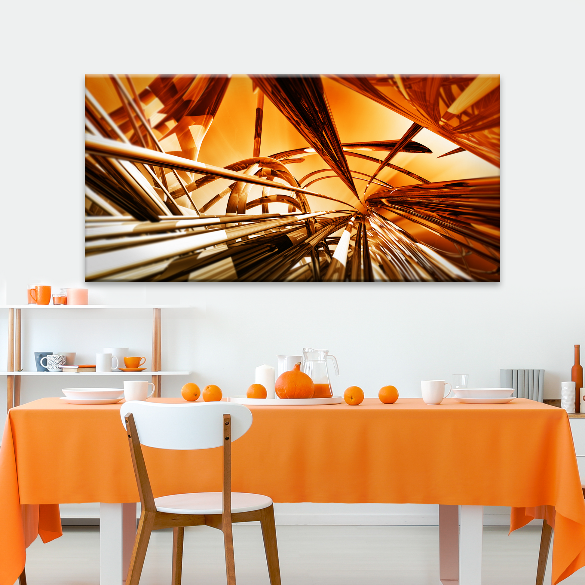 3D Gold Metallic Lines Canvas Wall Art Crafting Canvas by Tailored Canvases abstract lines on Tampa Home & Garden Store