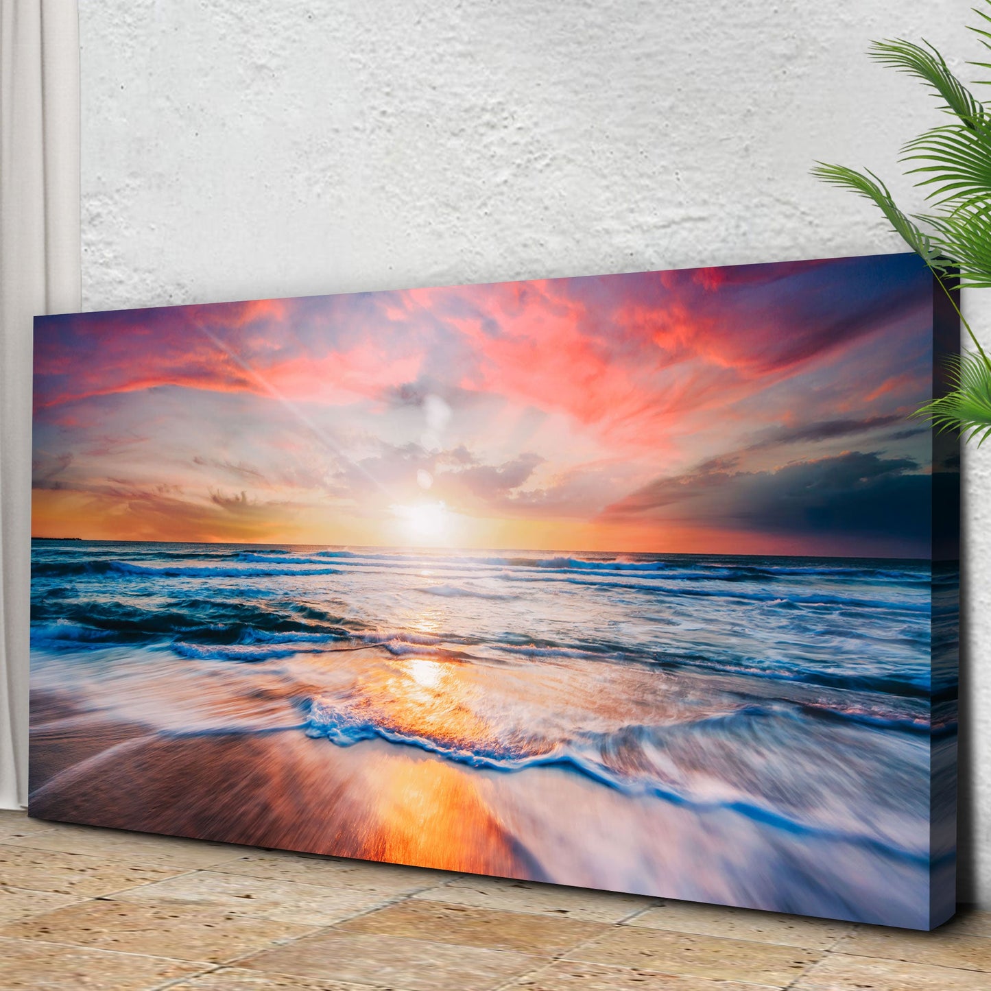 Sunrise Over The Horizon canvas wall art Tailored Canvases warm sunset hues on Tampa Home & Garden Store