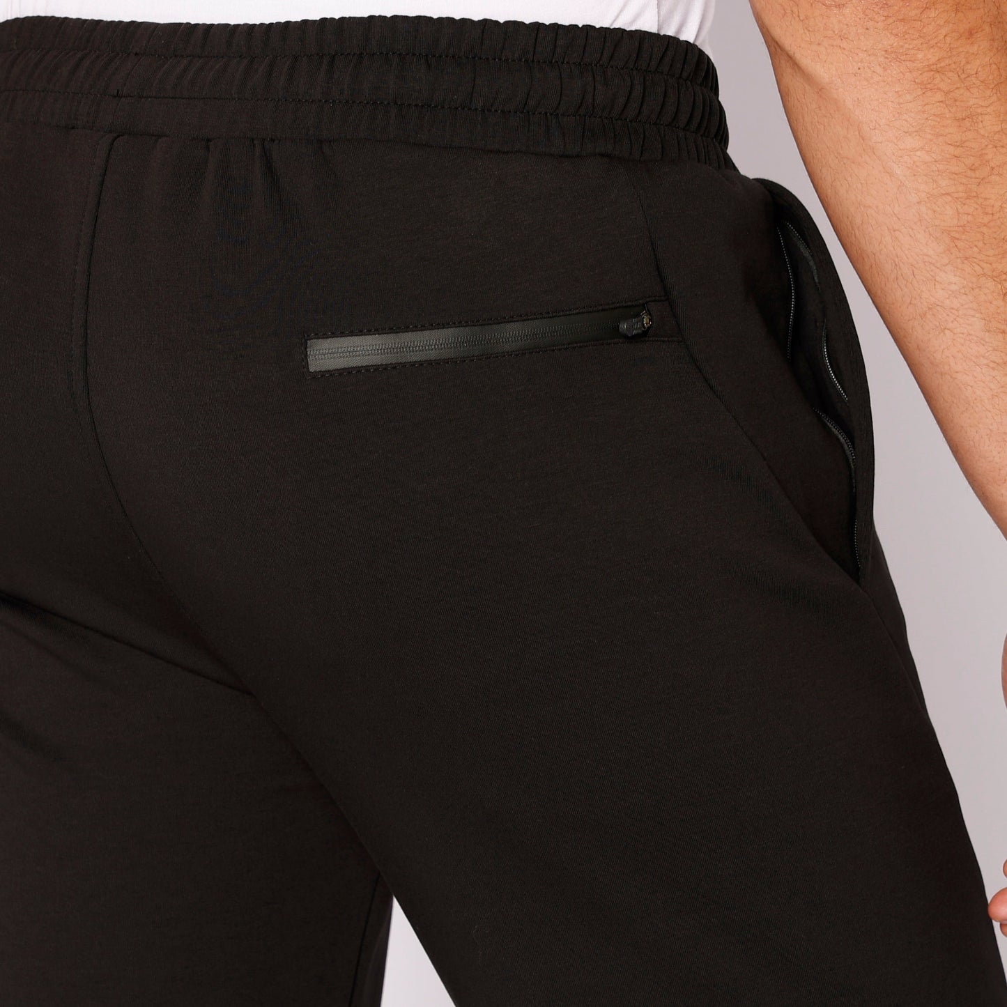 SCR Classic Athleisure Sweatpants Straight Tall Fit, black with zippered back pocket on Tampa Home & Garden Store