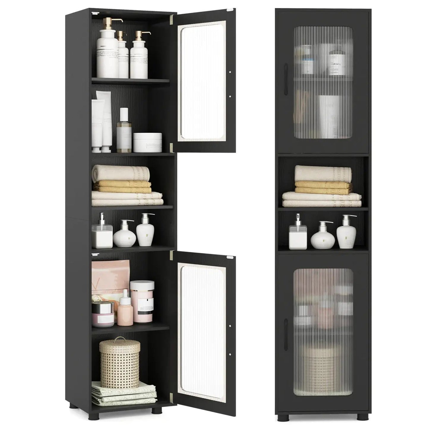 Tall Bathroom Storage Cabinet 67 Inch Organizer