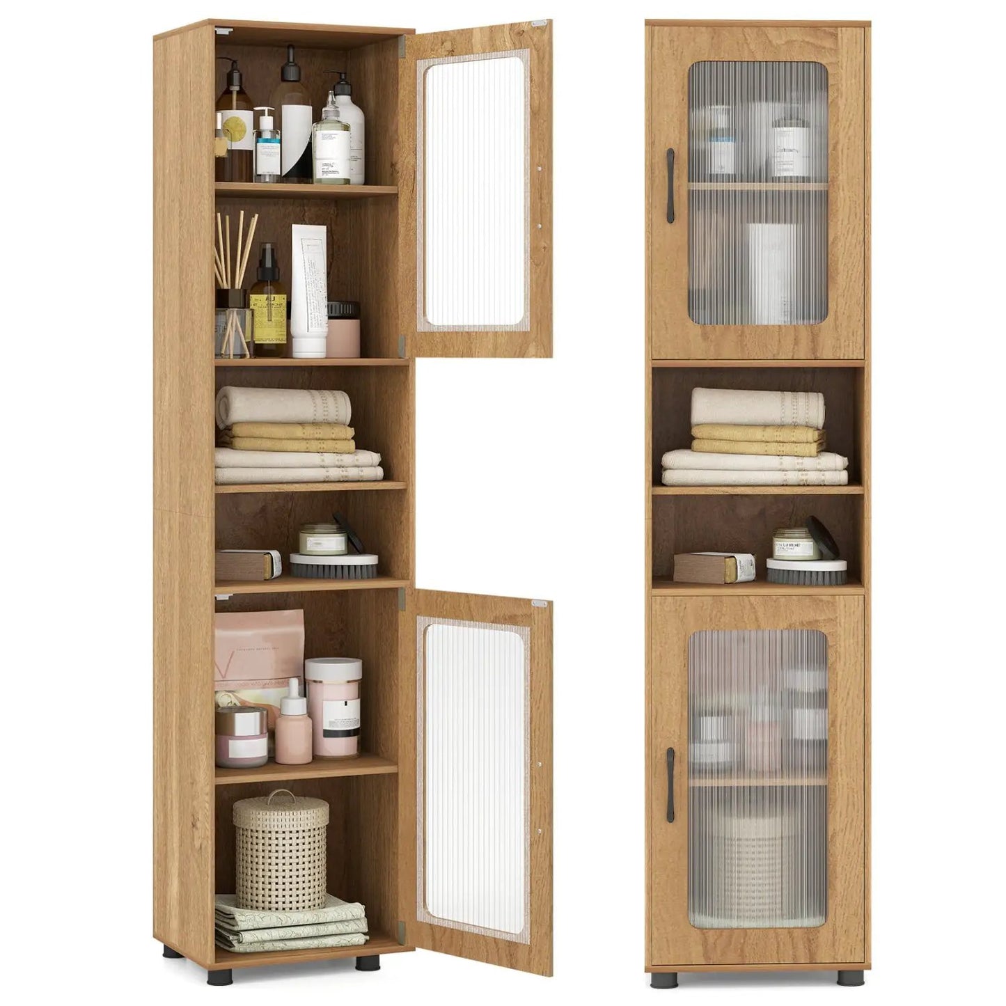 Tall Bathroom Storage Cabinet 67 Inch Organizer