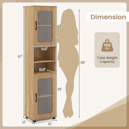 Tall Bathroom Storage Cabinet 67 Inch Organizer
