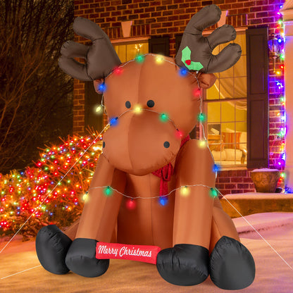 Inflatable Christmas reindeer, 8.5 ft tall, 24 LED lights, DirectDeals, Party Decorations on Tampa Home & Garden Store