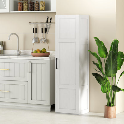 Tall Storage Cabinet with 4 Storage Shelves for Bathroom Living Room
