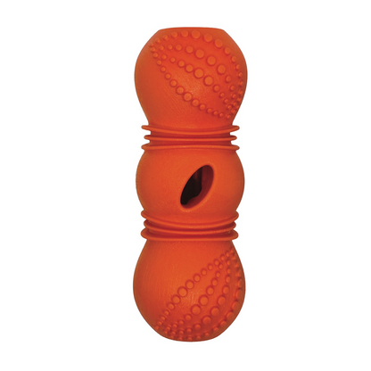 Flossr dog toy orange rubber with dotted texture by West Paw on Tampa Home & Garden Store