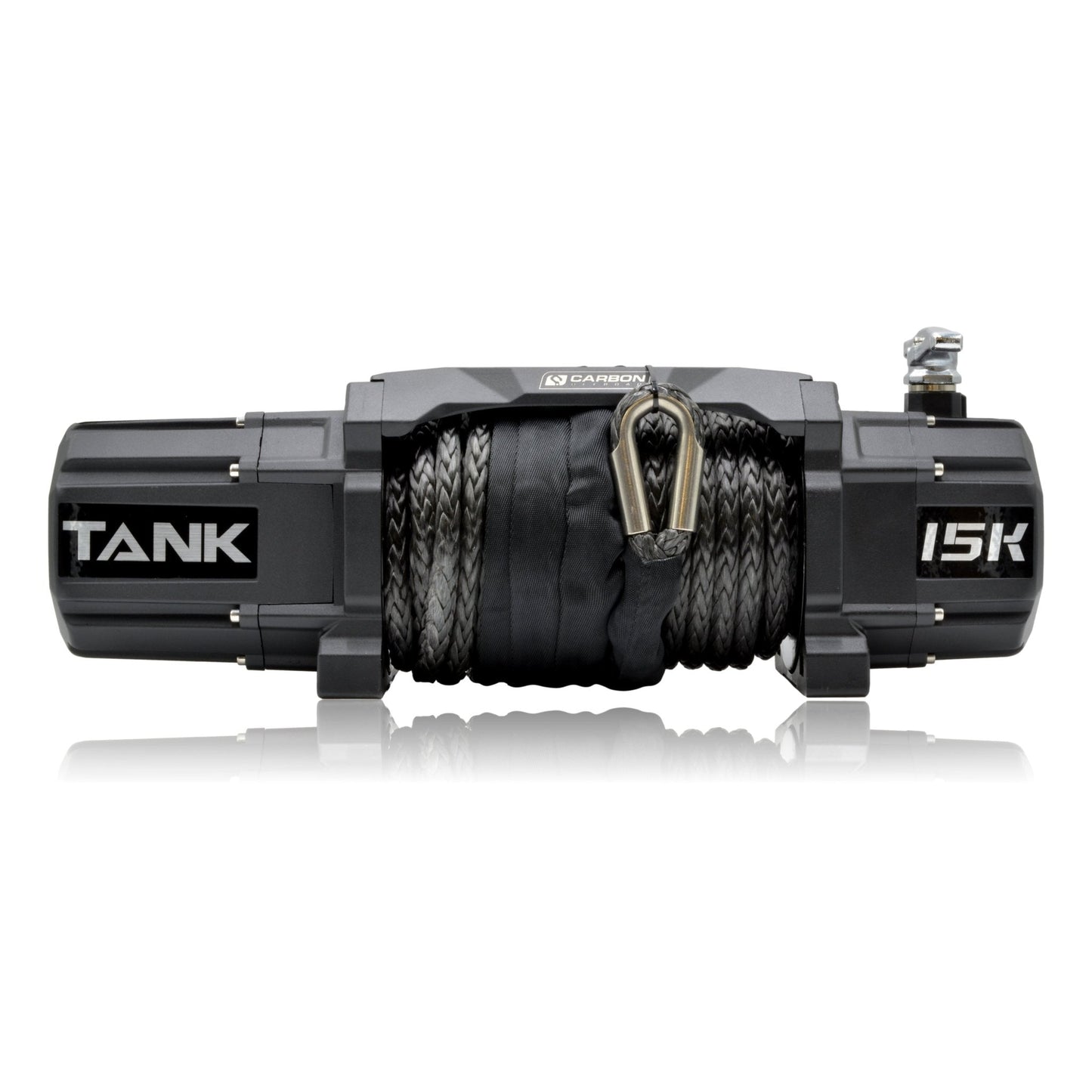 Carbon Tank 20000lb 24V winch with braided rope and silver hook by Carbon Offroad USA on Tampa Home & Garden Store