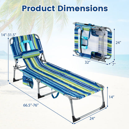Tanning Chair with Face Arm Holes Folding Chair