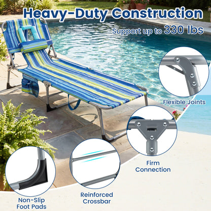 Tanning Chair with Face Arm Holes Folding Chair