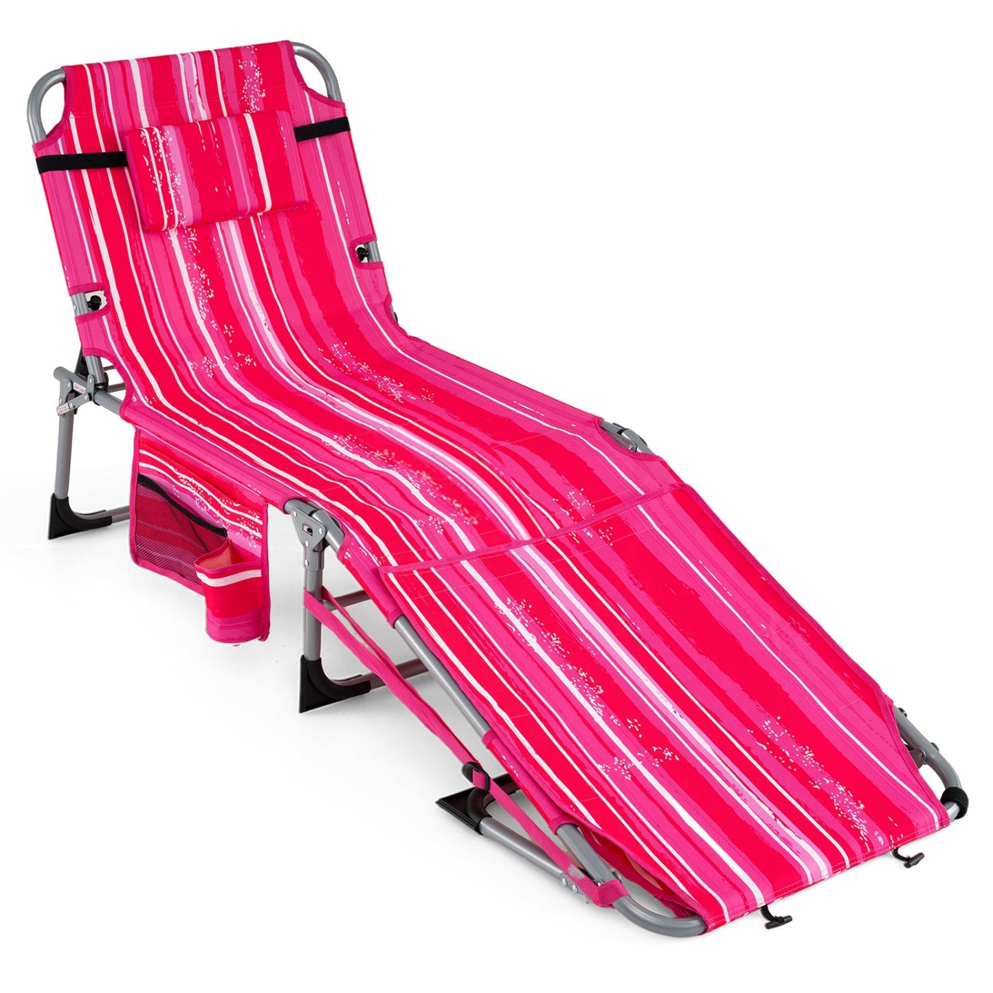 Tanning Chair with Face Arm Holes Portable Sunbathing Chair