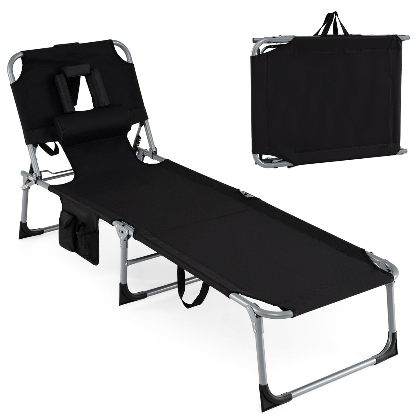 Tanning Chair with Face Arm Holes Folding Chair