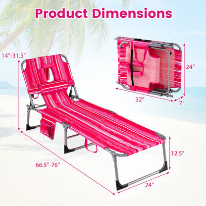 Tanning Chair with Face Arm Holes Folding Chair