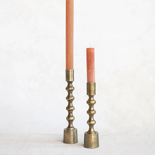 Taper Candle Holders, Antique Gold Finish, Set of 2 - Tampa Home & Garden Store