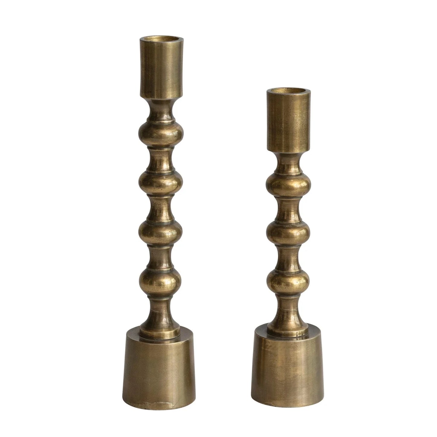Taper Candle Holders, Antique Gold Finish, Set of 2 - Tampa Home & Garden Store