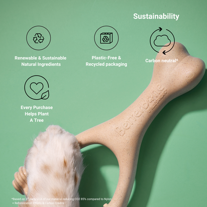 Juguete masticable BetterBone de durabilidad media: Ideal para masticadores cotidianos | Ingredientes naturales, ecológico, no tóxico