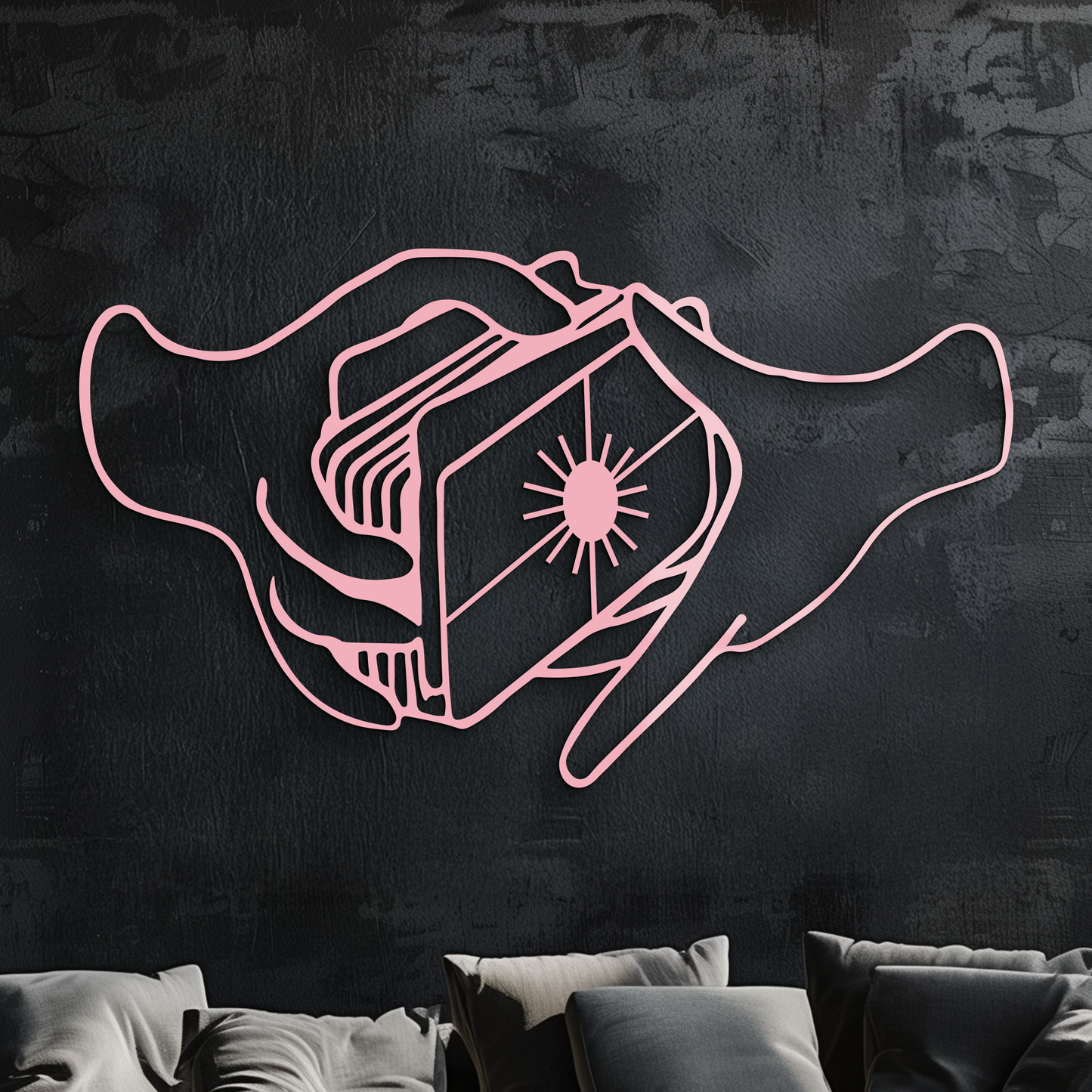 Tarot Card Reading Hands Metal Wall Art – Mystical Decor - KAFGP070 - Tampa Home & Garden Store