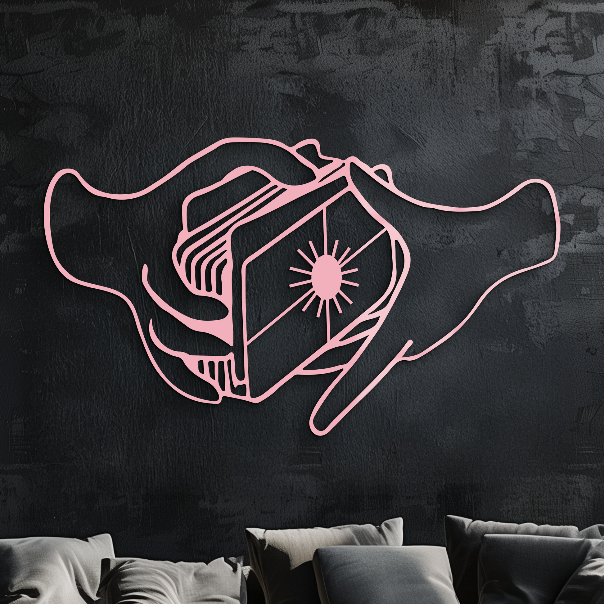 Tarot Card Reading Hands Metal Wall Art – Mystical Decor - KAFGP070 - Tampa Home & Garden Store