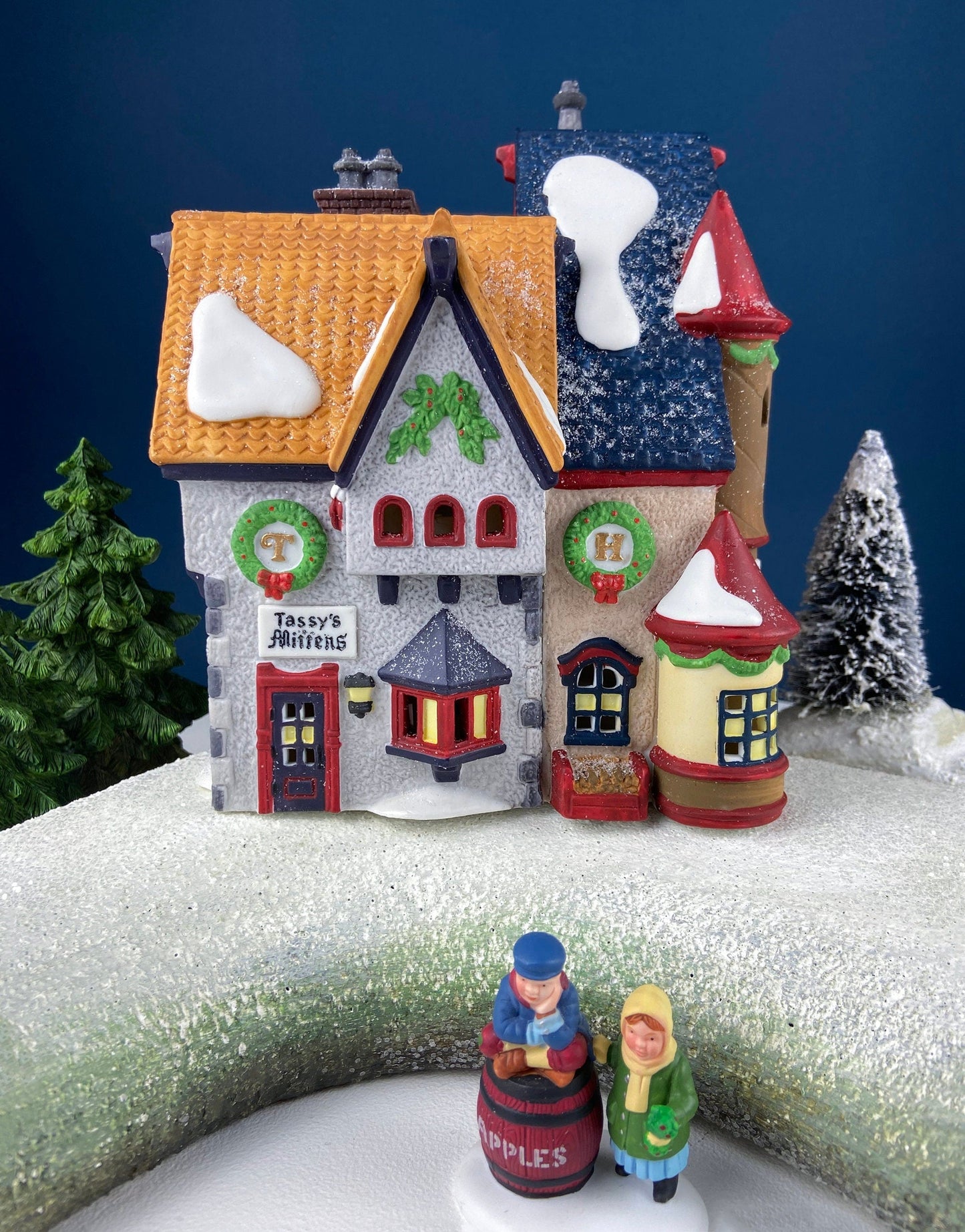 Tassy's Mittens and Hassel's Woolies by Department 56. Illuminated Christmas Village House. North Pole Series. - Tampa Home & Garden Store