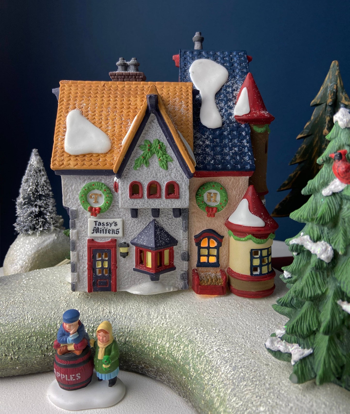 Tassy's Mittens and Hassel's Woolies by Department 56. Illuminated Christmas Village House. North Pole Series. - Tampa Home & Garden Store