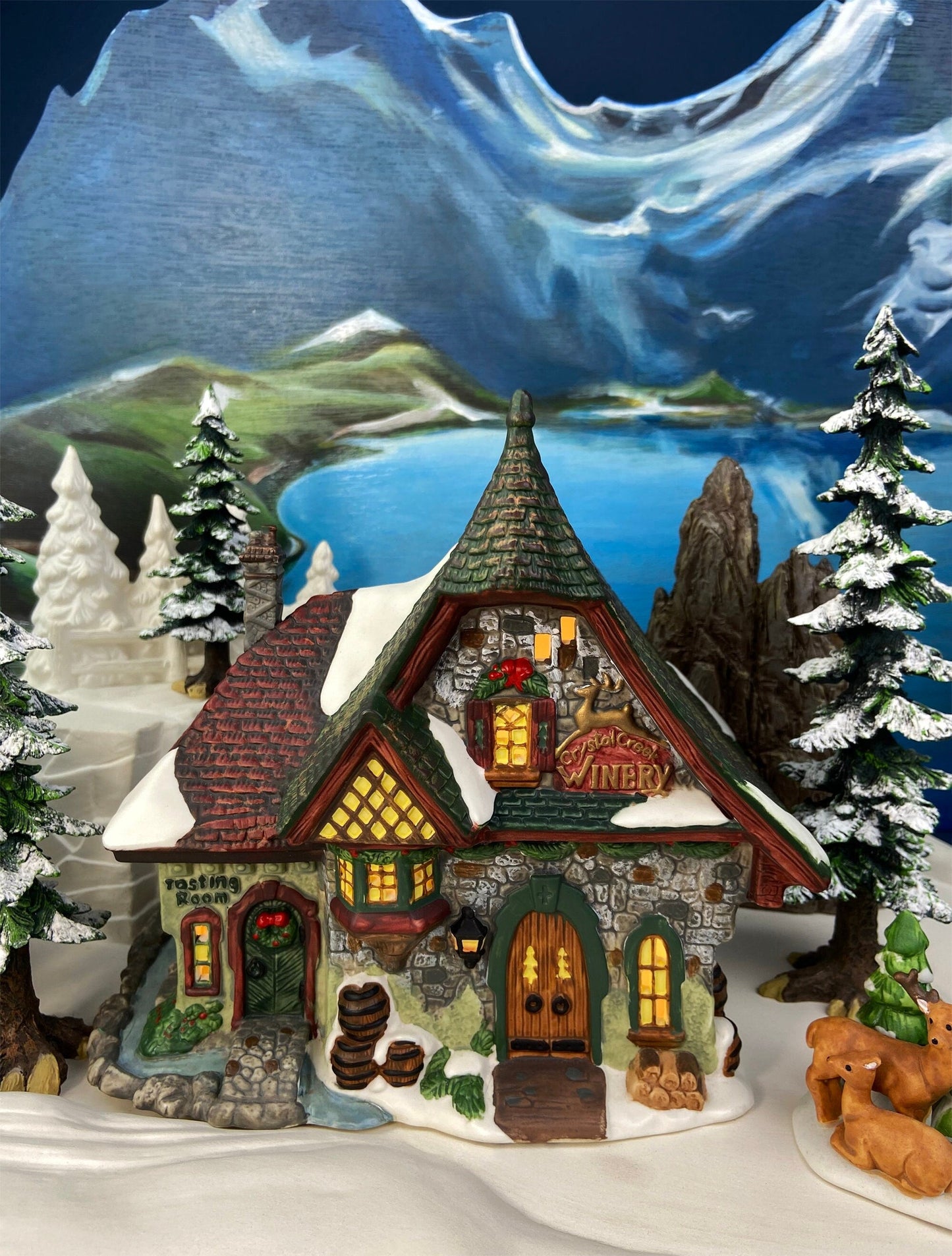 Tassy's Mittens and Hassel's Woolies by Department 56. Illuminated Christmas Village House. North Pole Series. - Tampa Home & Garden Store