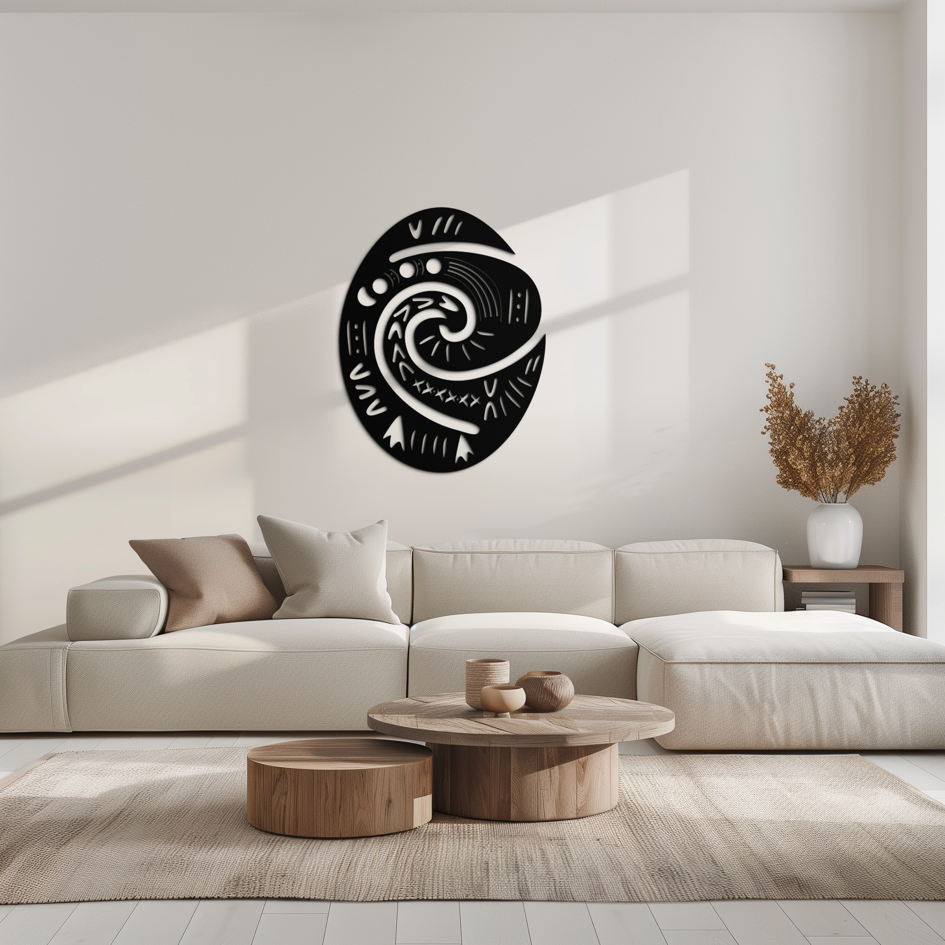 Te Fiti’s Heart  Metal Wall Art – Polynesian Spiral Symbol Decor for Home- KAF406 - Tampa Home & Garden Store