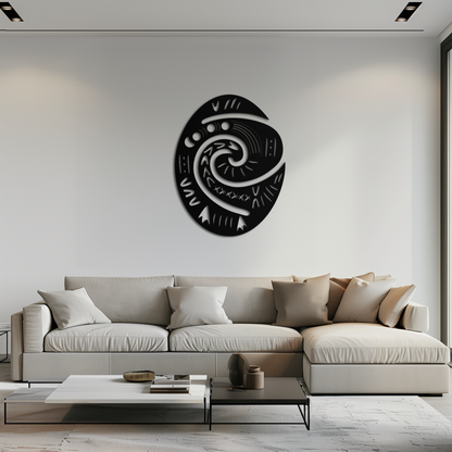 Te Fiti’s Heart  Metal Wall Art – Polynesian Spiral Symbol Decor for Home- KAF406 - Tampa Home & Garden Store