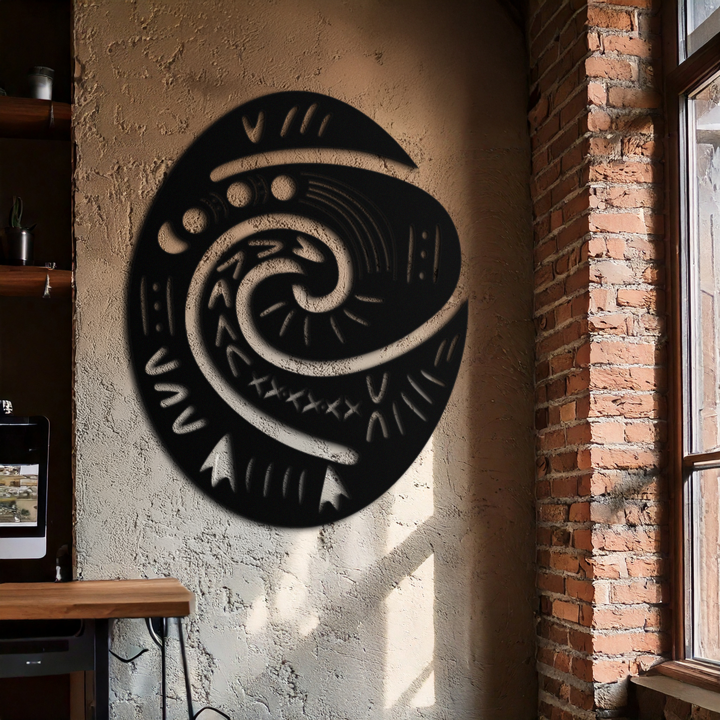 Te Fiti’s Heart  Metal Wall Art – Polynesian Spiral Symbol Decor for Home- KAF406 - Tampa Home & Garden Store