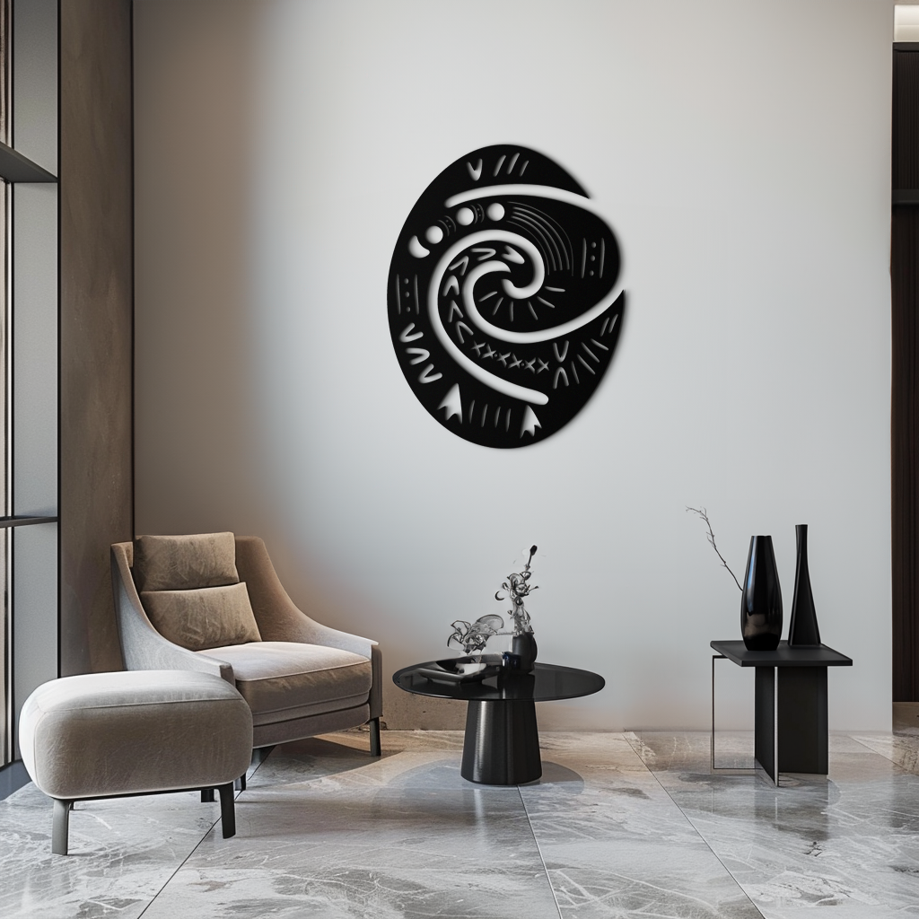 Te Fiti’s Heart  Metal Wall Art – Polynesian Spiral Symbol Decor for Home- KAF406 - Tampa Home & Garden Store