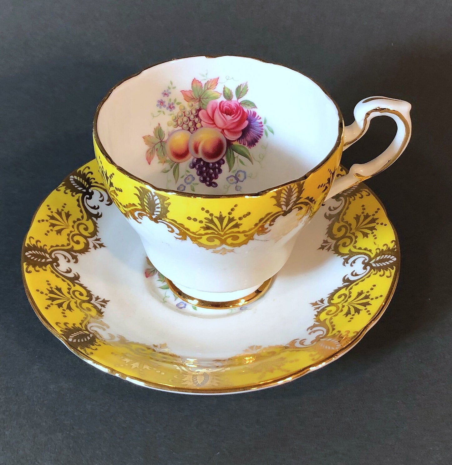 Tea Cup and Saucer by Paragon Made in England in Yellow, Gold, Pink. - Tampa Home & Garden Store