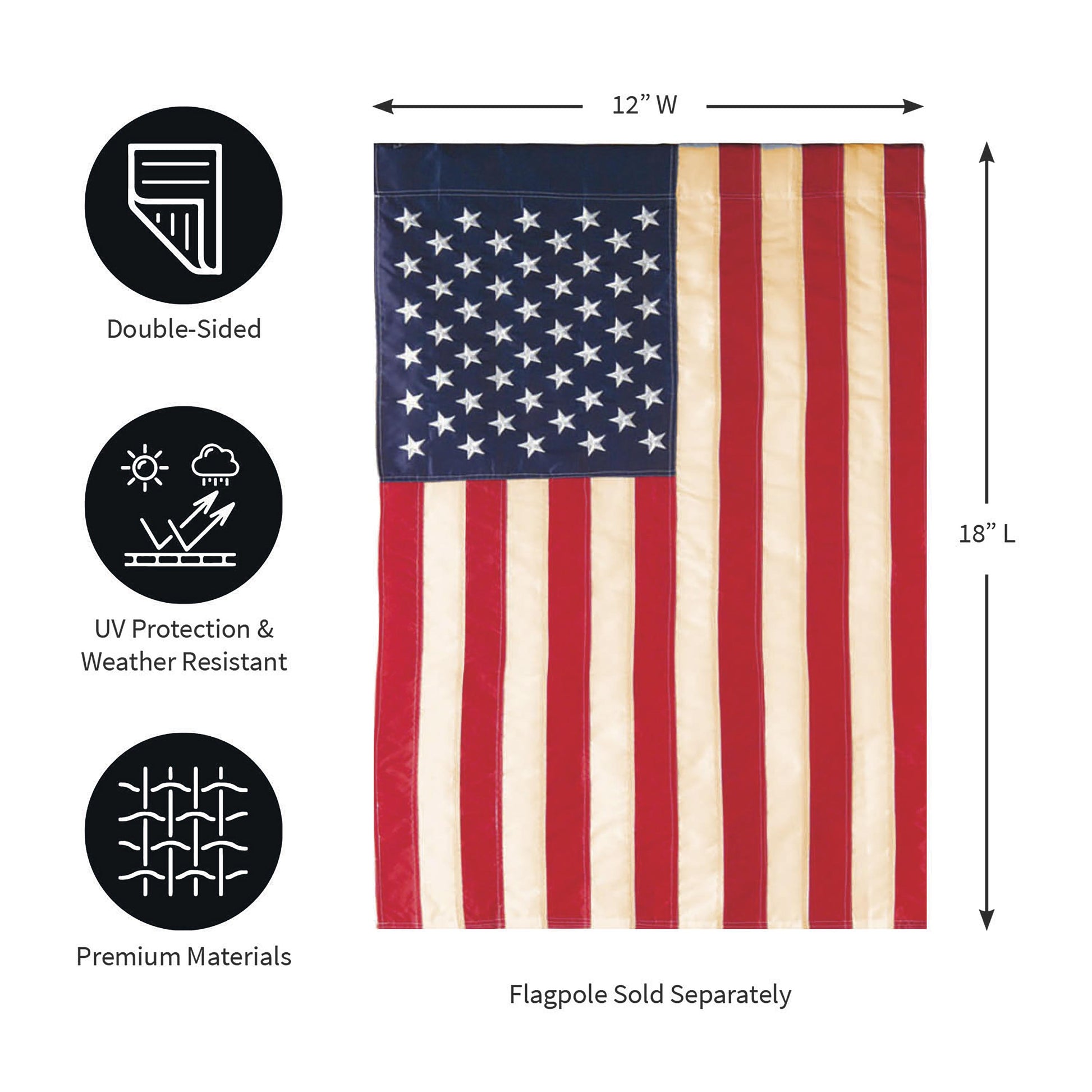 Tea Stained Patriotic American Flag - Tampa Home & Garden Store