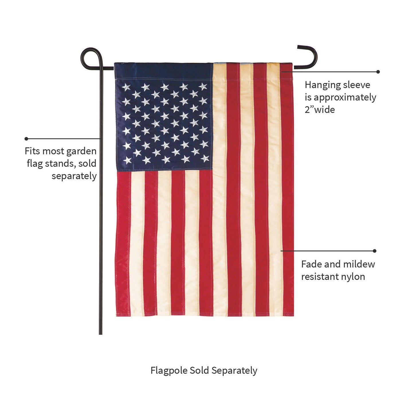 Tea Stained Patriotic American Flag - Tampa Home & Garden Store