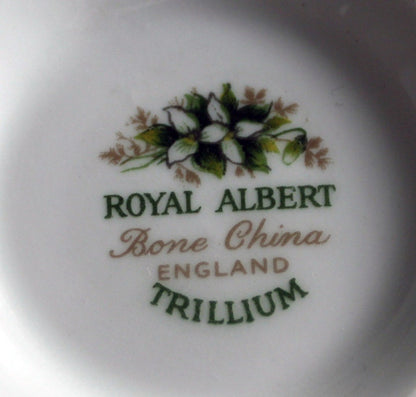Teacup with Saucer by Royal Albert, England. Hand Painted Trillium. Beautiful Shape and of Handle. Dining Room Decor. Gift for Her. - Tampa Home & Garden Store