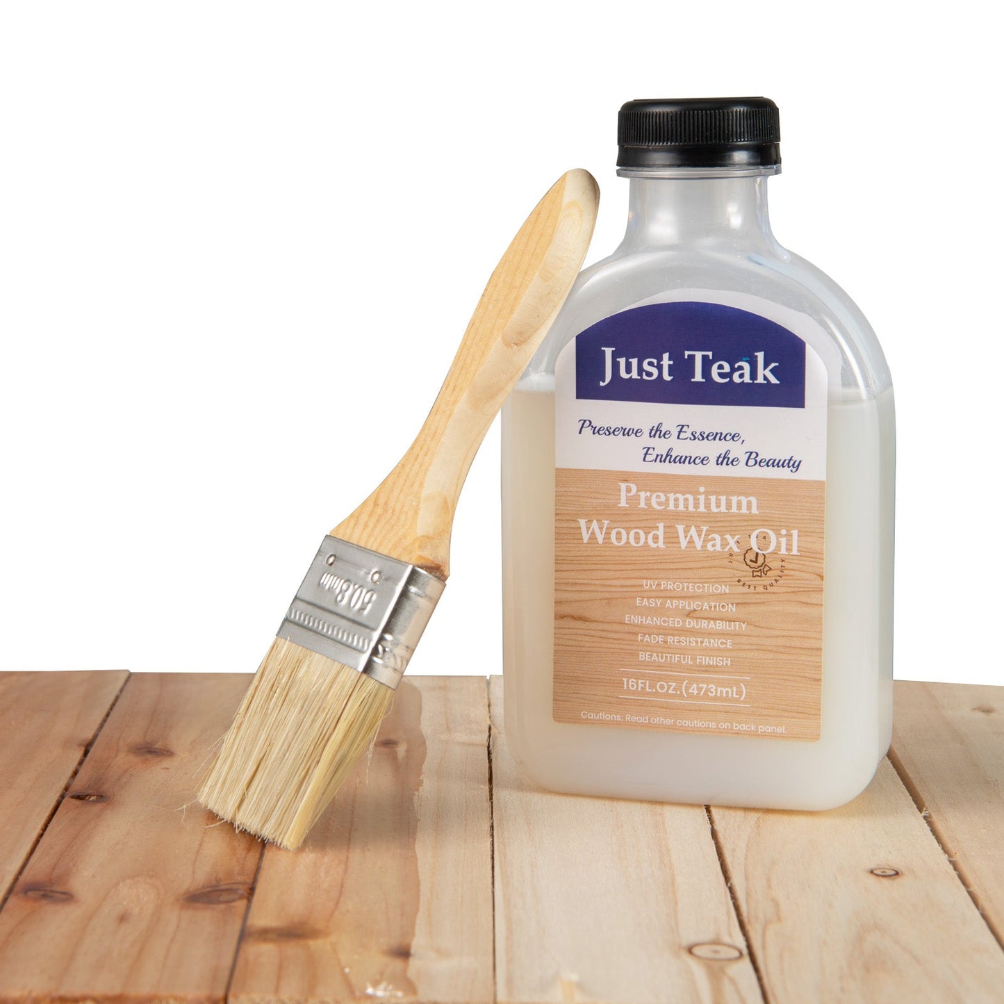 Aceite de cera para madera para muebles de exterior e interior, kit de cuidado de teca para restaurar y proteger la madera