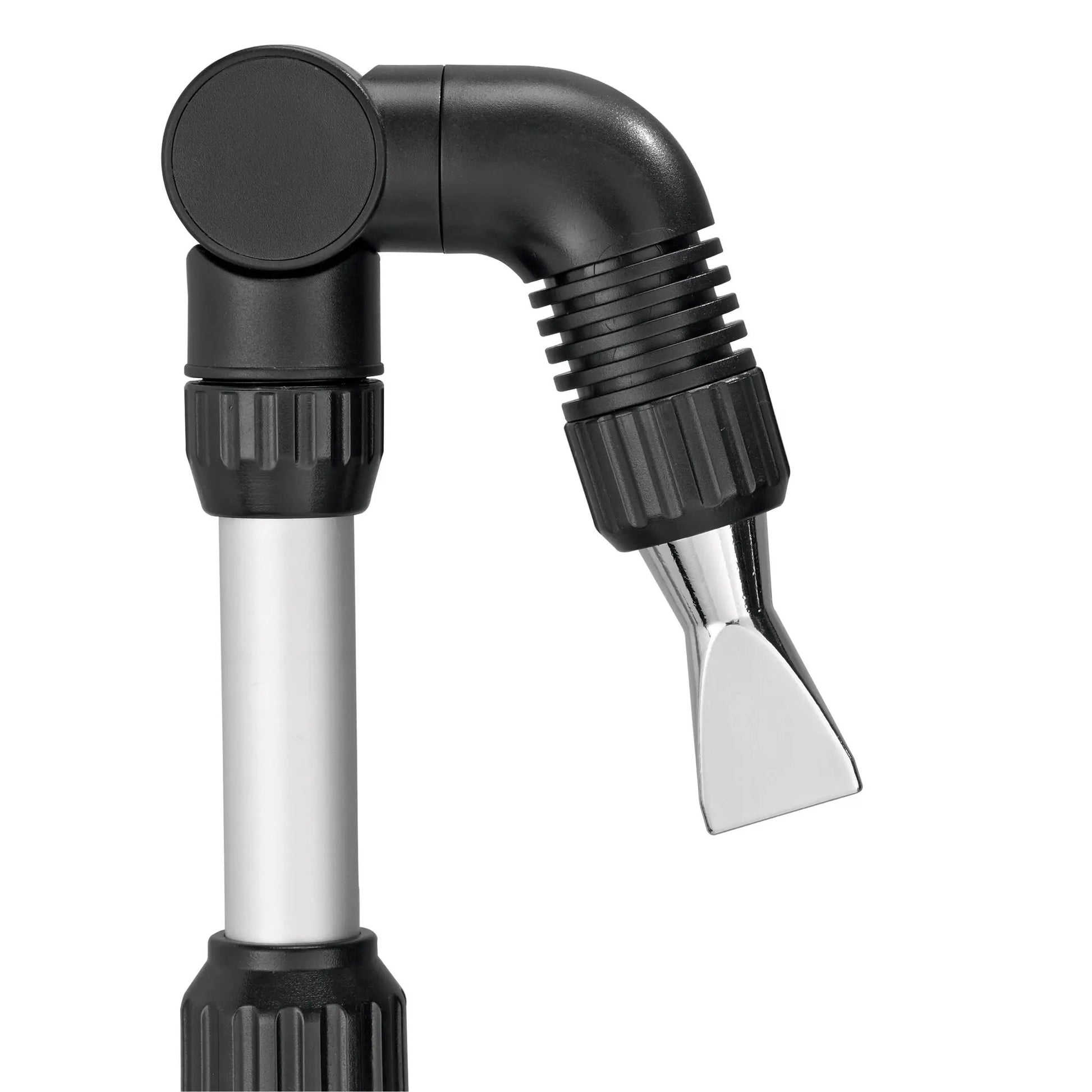Telescoping Gutter Cleaning Wand with 180 Nozzle, black elbow and hose connector on Tampa Home & Garden Store