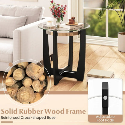 Tempered Glass Coffee Table Set for Living Room 3