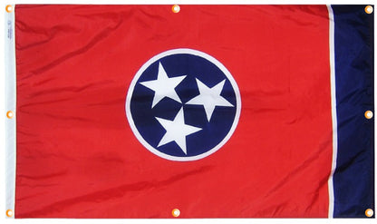 Tennessee Flag with Grommets Along the Edges for Wall Hanging - Tampa Home & Garden Store