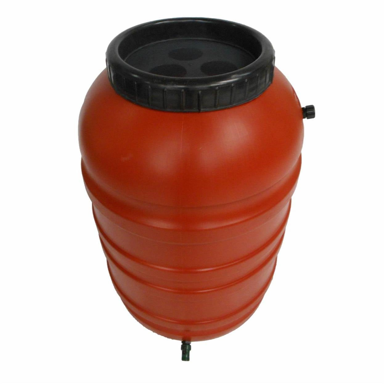 Terra Cotta Red HDPE Plastic 55-Gallon Rain Barrel with Spigot - Tampa Home & Garden Store