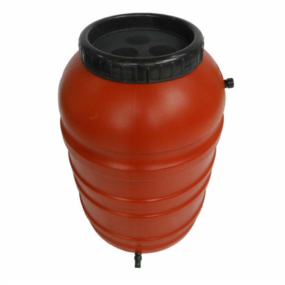 Terra Cotta Red HDPE Plastic 55-Gallon Rain Barrel with Spigot - Tampa Home & Garden Store