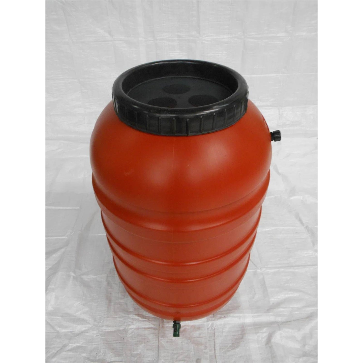 Terra Cotta Red HDPE Plastic 55-Gallon Rain Barrel with Spigot - Tampa Home & Garden Store