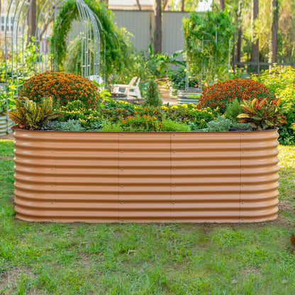 Grand lit de jardin surélevé de 32 pouces de haut, 10 en 1, modulaire en métal