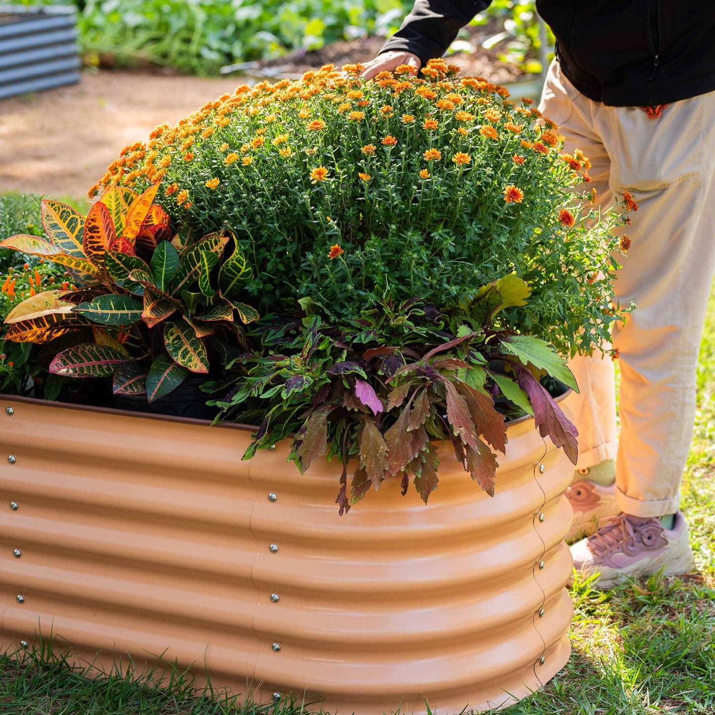 17" Tall Small Raised Garden Bed 4 in 1 Modular Metal