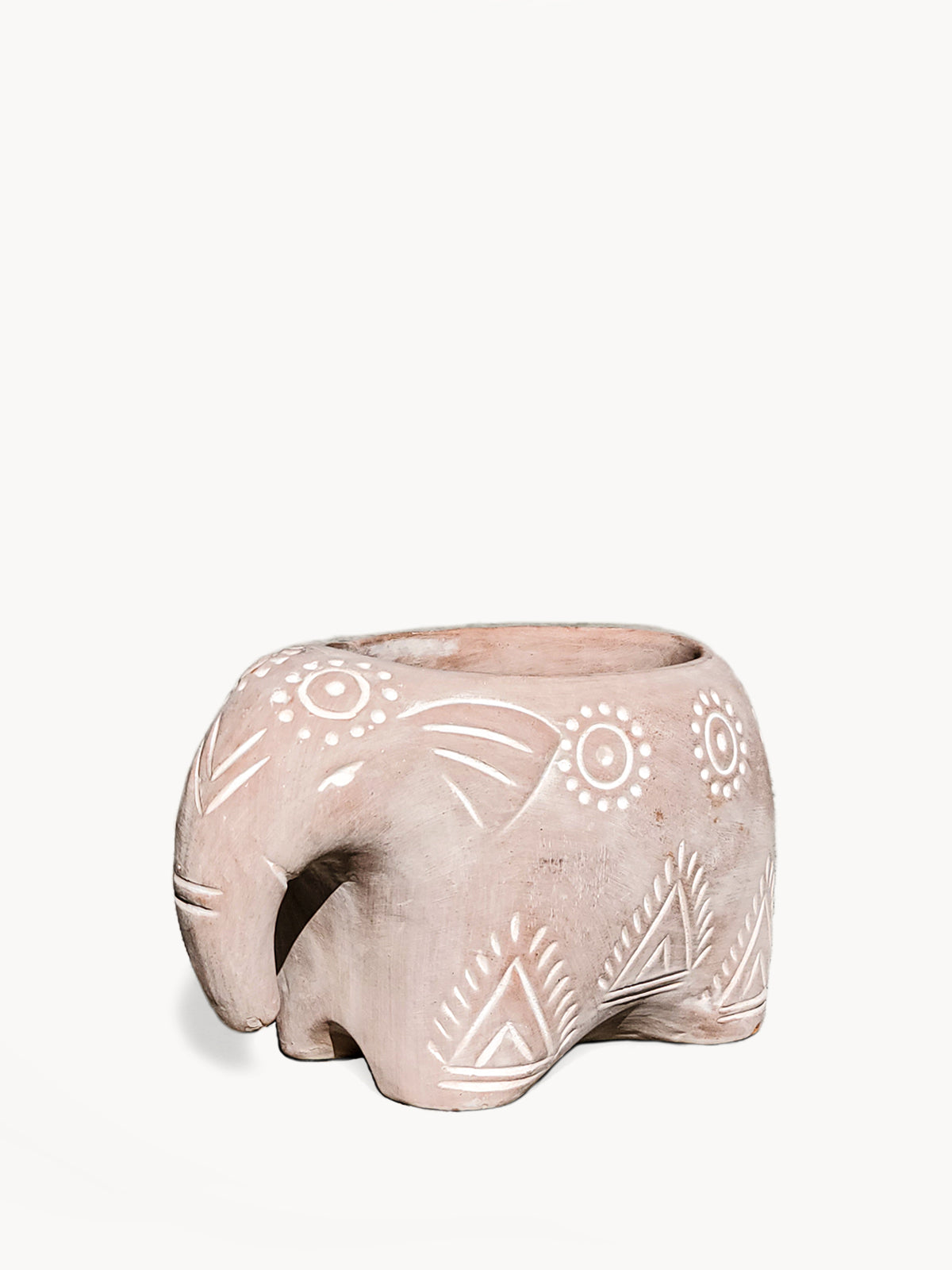 Terracotta Pot - Folk Elephant - Tampa Home & Garden Store