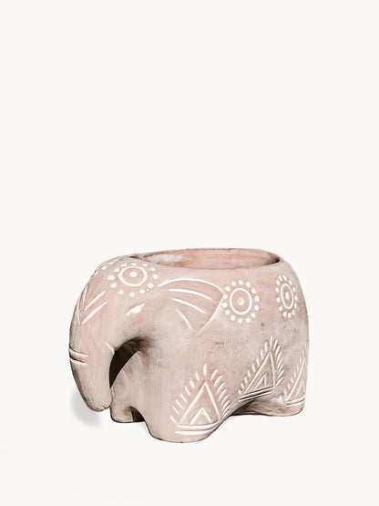 Terracotta Pot - Folk Elephant - Tampa Home & Garden Store