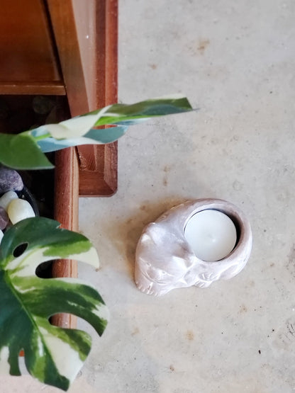 Terracotta Tea Light Candle Holder - Cat - Tampa Home & Garden Store