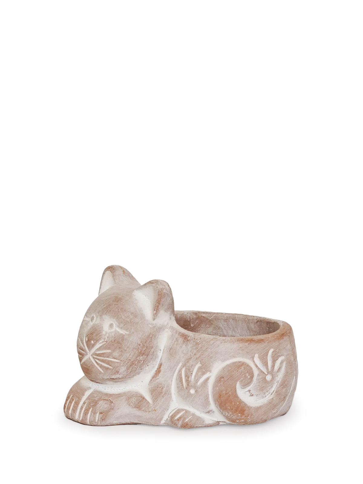 Terracotta Tea Light Candle Holder - Cat - Tampa Home & Garden Store