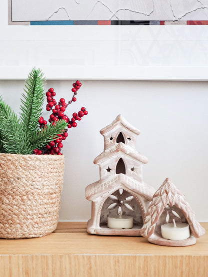 Terracotta Tea Light Candle Holder - House - Tampa Home & Garden Store