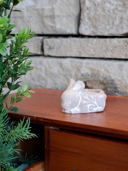 Terracotta Tea Light Candle Holder - Rabbit - Tampa Home & Garden Store