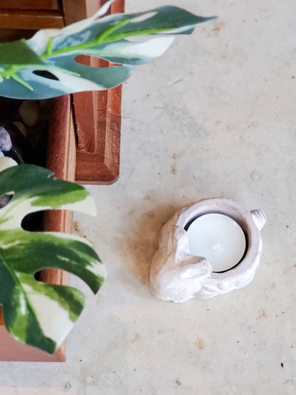 Terracotta Tea Light Candle Holder - Rabbit - Tampa Home & Garden Store
