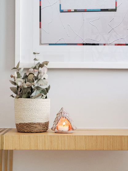 Terracotta Tea Light Candle Holder - Tree - Tampa Home & Garden Store