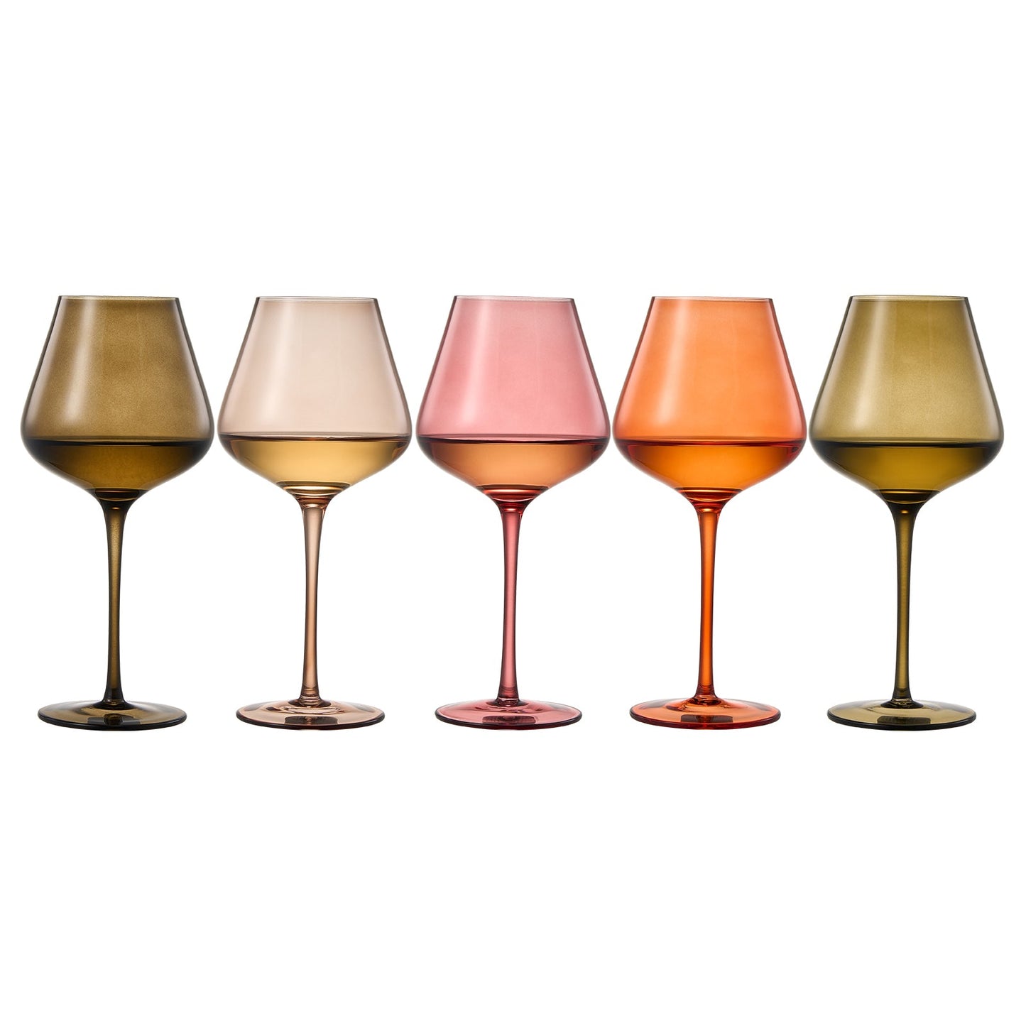 Stagioni Stemmed Wine Glasses Set of Five